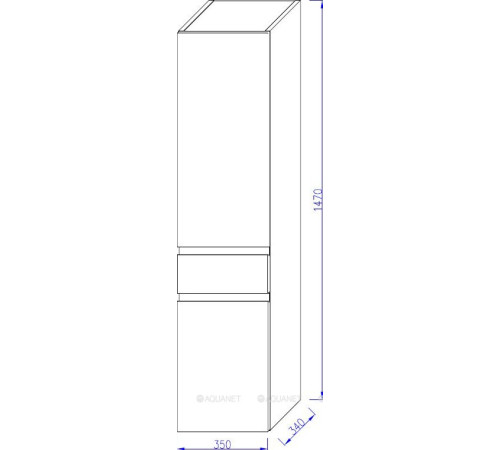 Шкаф-пенал подвесной Jacob Delafon MADELEINE 35 см петли справа белый матовый EB2069D-J51