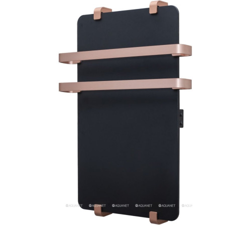 Полотенцесушитель Allen Brau INFINITY 600х440 мм черный матовый с рейлингом 2.0 и креплением медь браш 00325628