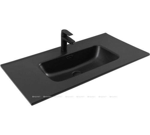 Раковина-столешница Aquanet Flat 90 черный матовый 00329256