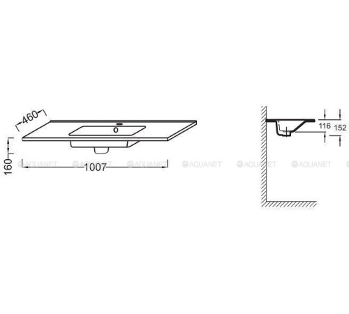 Раковина мебельная Jacob Delafon Ola 101 см EXUA112-00