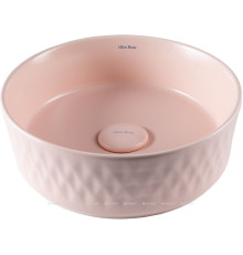 Раковина накладная Allen Brau FANTASY Romb Ø360 мм керамическая розовый 4.11033.SM