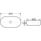 Раковина накладная BelBagno BB1084 60x42 см белый