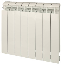 Радиатор биметаллический Global STYLE PLUS 500 8 секций боковое подключение белый RAL 9010 STP05001008