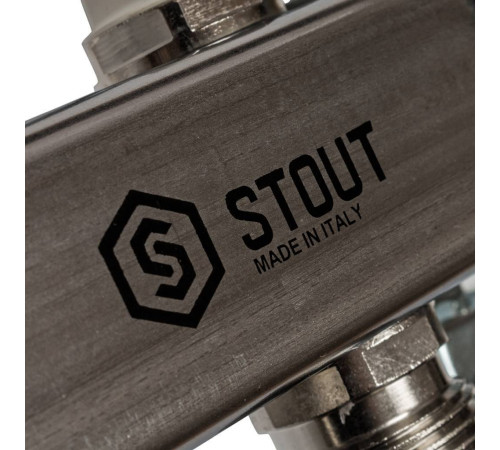 Коллектор для радиаторной разводки STOUT 6 выходов нержавеющая сталь SMS 0923 000006