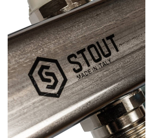 Коллектор для радиаторной разводки STOUT 7 выходов нержавеющая сталь SMS 0923 000007