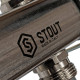 Коллектор для радиаторной разводки STOUT 11 выходов нержавеющая сталь SMS 0923 000011