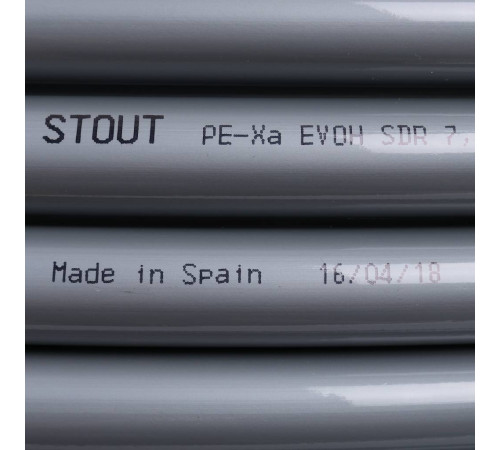 Труба из сшитого полиэтилена STOUT PE-Xa/EVOH 20х2.8 мм бухта 100 м SPX-0001-002028