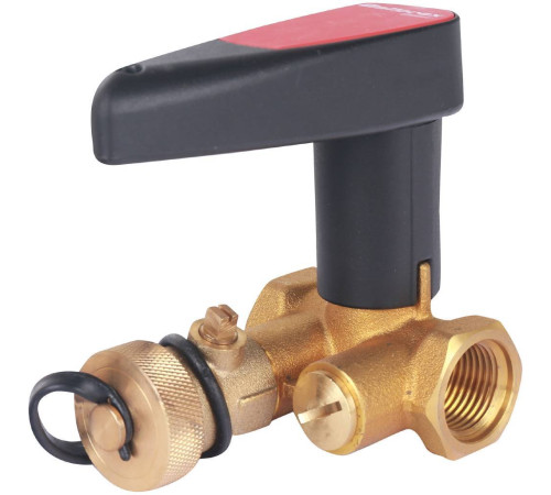 Клапан запорный ручной BROEN Basic DN 15 PN 25 с дренажем 594761