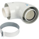Адаптер конденсационный STOUT 90° DN 60/100 PP-FE с хомутом SCA-8610-230090