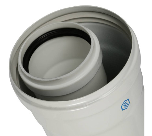 Труба конденсационная STOUT 2000 мм DN 60/100 PP-FE SCA-8610-002000