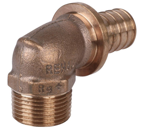 Угольник-переходник REHAU RAUTITAN RX+ 25-R 3/4 наружная резьба бронза 14563501001