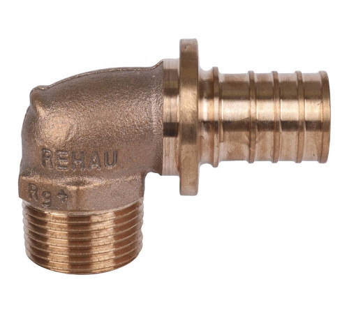 Угольник-переходник REHAU RAUTITAN RX+ 25-R 3/4 наружная резьба бронза 14563501001