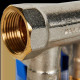 Коллектор с шаровыми кранами STOUT 3/4 x 1/2 на 2 выхода синие ручки SMB 6201 341202