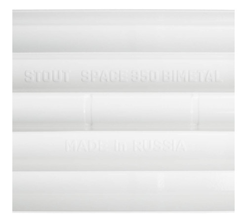 Радиатор биметаллический STOUT Space 350 12 секций боковое подключение RAL 9016 SRB-0310-035012