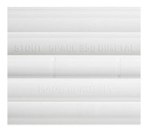 Радиатор биметаллический STOUT Space 350 14 секций боковое подключение RAL 9016 SRB-0310-035014