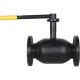 Кран шаровой стальной BROEN Ballomax фланцевый DN 100 PN 16 полный проход с рукояткой 585689