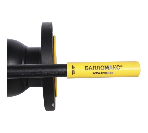 Кран шаровой стальной BROEN Ballomax фланцевый DN 100 PN 16 полный проход с рукояткой 585689