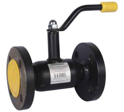 Кран шаровой стальной BROEN Ballomax DN 25 PN 40 фланец/фланец полный проход с рукояткой 585526