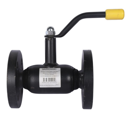 Кран шаровой стальной BROEN Ballomax DN 25 PN 40 фланец/фланец полный проход с рукояткой 585526