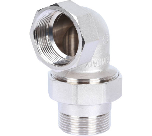 Соединение угловое разъемное STOUT американка ВН 1 1/4 O-ring никелированное SFT-0057-000114