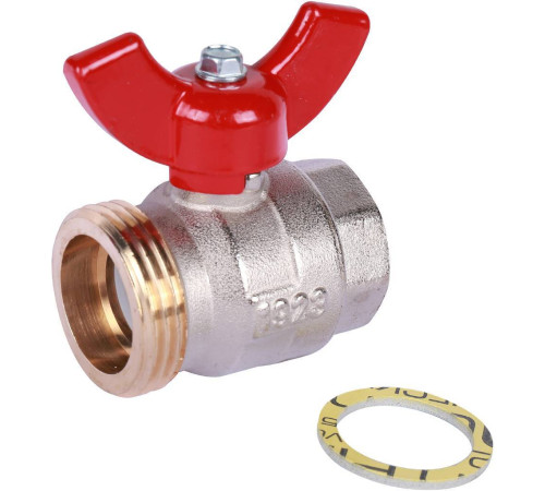 Кран шаровой Oventrop Optibal Ду20 3/4 ВР х 1 НР плоское уплотнение 1406383