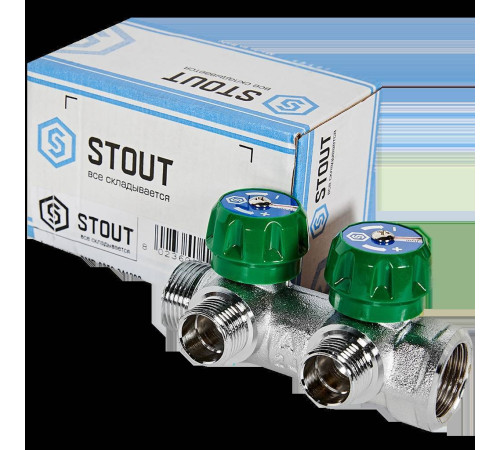 Коллектор регулирующий STOUT 3/4 2 отвода 1/2 SMB-6850-341202
