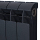 Радиатор биметаллический Global STYLE PLUS 500 12 секций боковое подключение темно-серый матовый металлик 155266