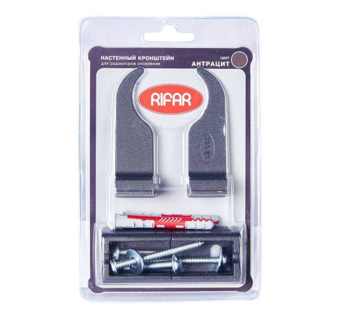 Кронштейн настенный регулируемый RIFAR комплект 2 шт. Антрацит R.Ad.SA03