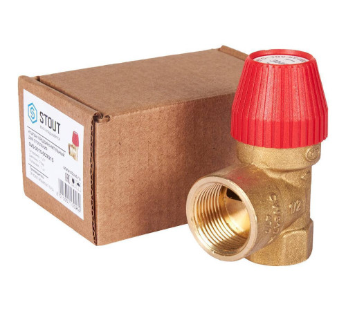Клапан предохранительный для отопления STOUT 1/2x3/4 3 бар SVS-0010-003015