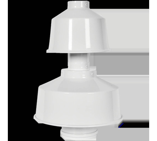Оголовок с ветрозащитой ROMMER 60/100 мм алюминий белый RCA-6010-000334