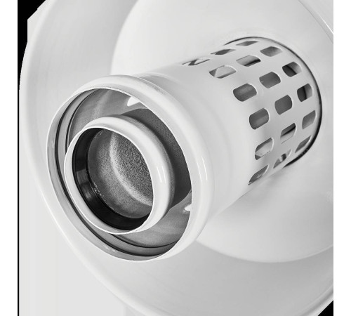 Оголовок с ветрозащитой ROMMER 60/100 мм алюминий белый RCA-6010-000334
