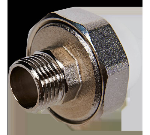 Муфта комбинированная разъемная Pro Aqua PP-R 25x1/2 НР Белая PA21012