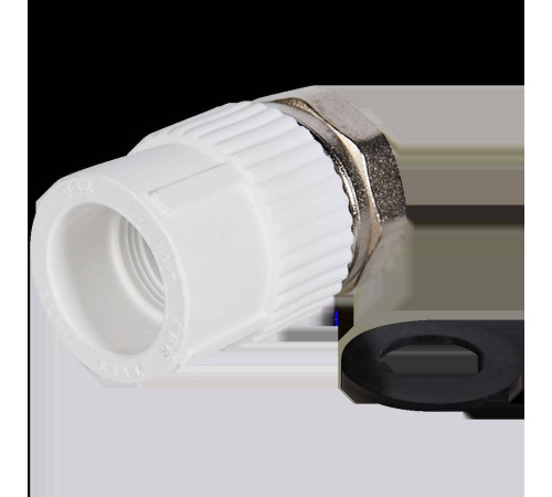 Муфта Pro Aqua PP-R 32 мм х 1 с накидной гайкой белая PA29018