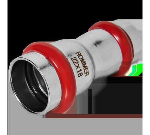 Муфта переходная прессовая ROMMER 22х18 мм нержавеющая сталь RSS-0018-002218