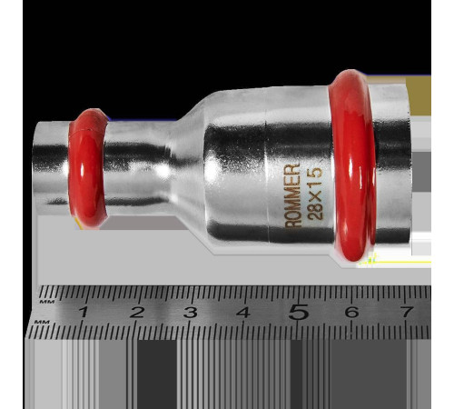 Муфта переходная прессовая ROMMER 28х15 мм нержавеющая сталь RSS-0018-002815
