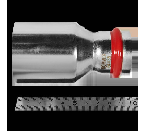 Муфта переходная ниппель-раструб ROMMER из нержавеющей стали пресс 54х35 мм RSS-0020-005435