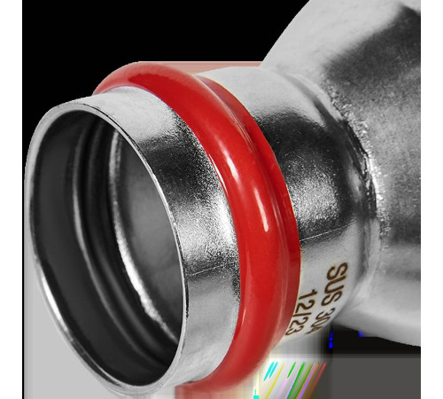 Муфта переходная ниппель-раструб ROMMER из нержавеющей стали пресс 54х35 мм RSS-0020-005435