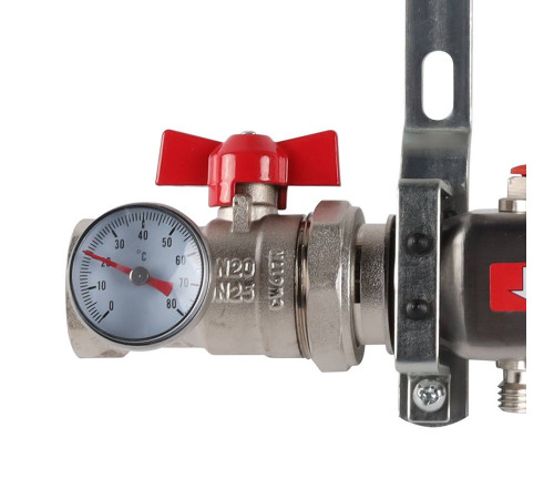 Коллектор из нержавеющей стали в сборе без расходомеров ROMMER 4 выхода RMS-3210-000004