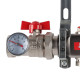 Коллектор из нержавеющей стали в сборе без расходомеров ROMMER 4 выхода RMS-3210-000004