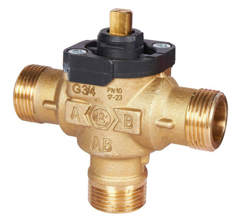 Клапан зональный 3-ходовой STOUT SVM-0170 с сервоприводом 230 В кабель 1 м НР 3/4 SVM-0170-300020