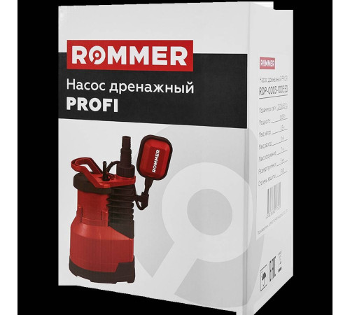 Насос дренажный ROMMER PROFI для чистой воды 550 Вт кабель 10 м RDP-0003-100550