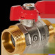 Кран шаровой ROMMER неполнопроходной НР/НР ручка бабочка 1 1/4 RBV-0007-2410232