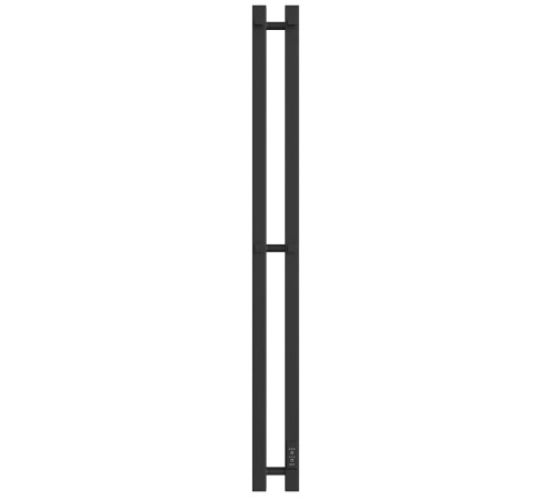 Полотенцесушитель электрический STOUT ROCK quadro 120х8 см черный матовый 2 опоры SHQ-R2Q0-012008