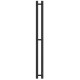 Полотенцесушитель электрический STOUT ROCK quadro 120х8 см черный матовый 2 опоры SHQ-R2Q0-012008