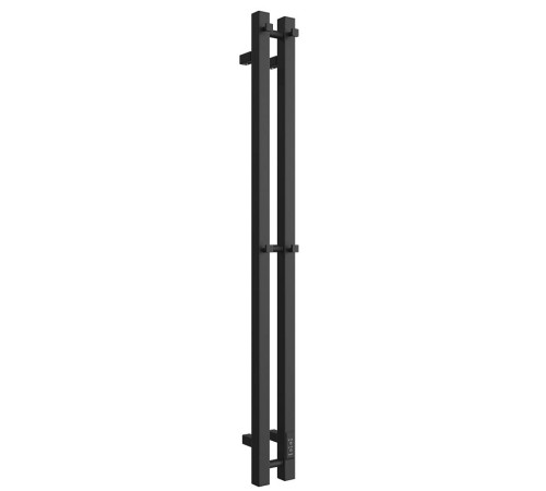 Полотенцесушитель электрический STOUT ROCK quadro 120х8 см черный матовый 2 опоры SHQ-R2Q0-012008