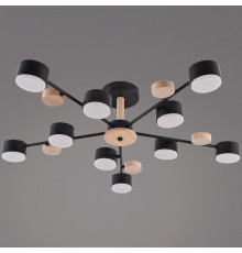 Люстра на штанге 03758 03758-0.3-10 BK+WOOD GX53