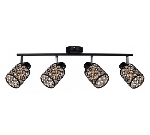 Спот De Markt Ракурс 4хGU10 черный хром 07503-0.8-04 BK+CR