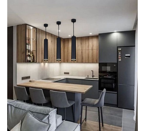 Подвесной светильник Reluce Technical 16001-0.9-001LD 300mm GU10 BK