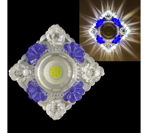 Встраиваемый светильник 42249-9.0-001PL MR16+LED3W CL/BL