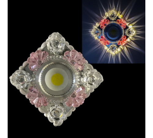 Встраиваемый светильник 42249-9.0-001PL MR16+LED3W CL/PK